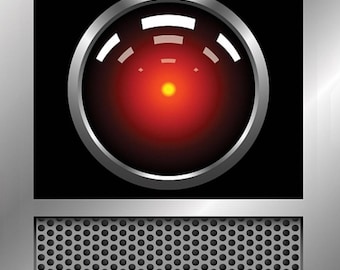 HAL 9000 Magnet: 2001 Space Odyssey, Glossy Metal Fridge Decor