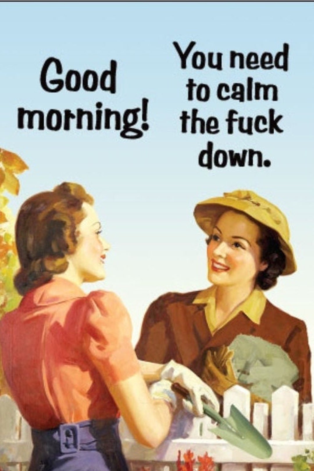 Good Morning You Need to Calm the Fuck Down a Funny 2x3 - Etsy Norway