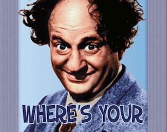 Larry - The Three Stooges Magnet: Funny Glossy Metal Decor