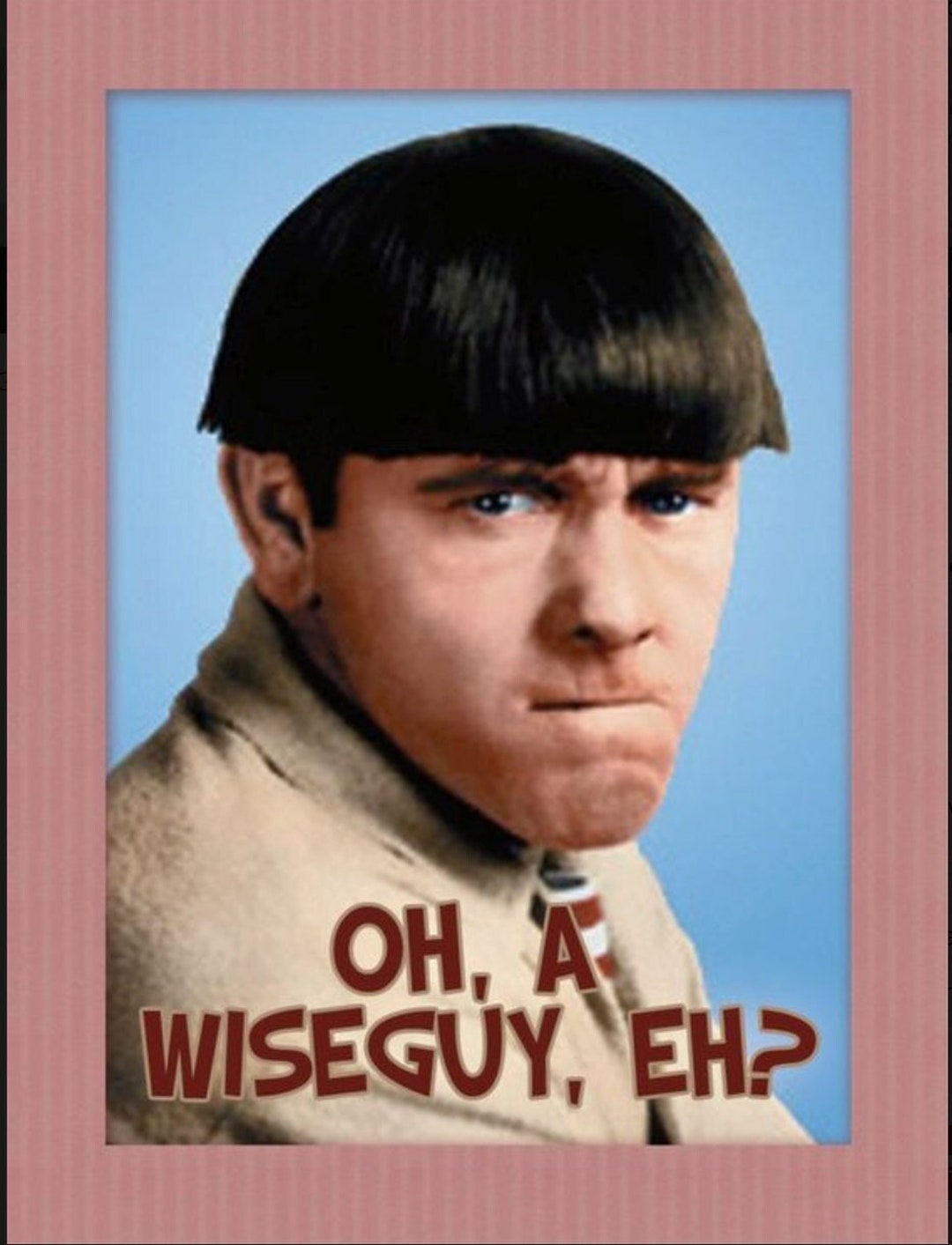 Moe From the Three Stooges Metal Magnet: Funny Glossy Finish (3.5” X 2. ...