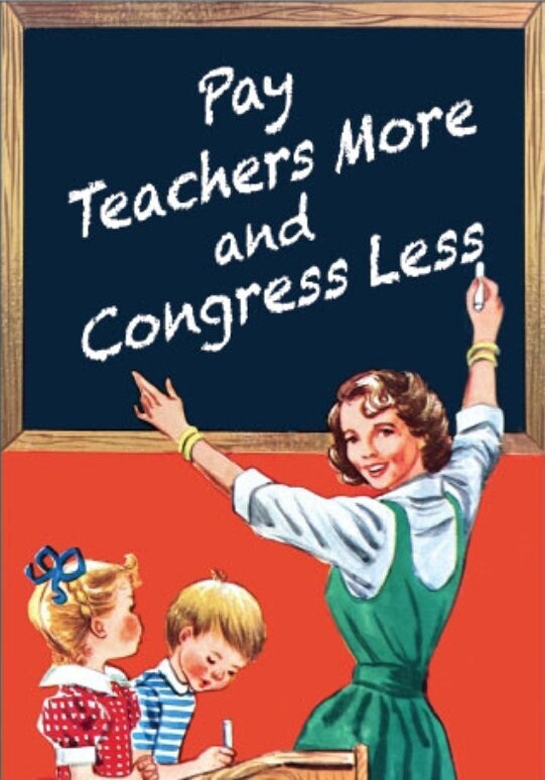 Pay Teachers More Magnet: Glossy Finish, 2x3 Refrigerator Magnet - Etsy
