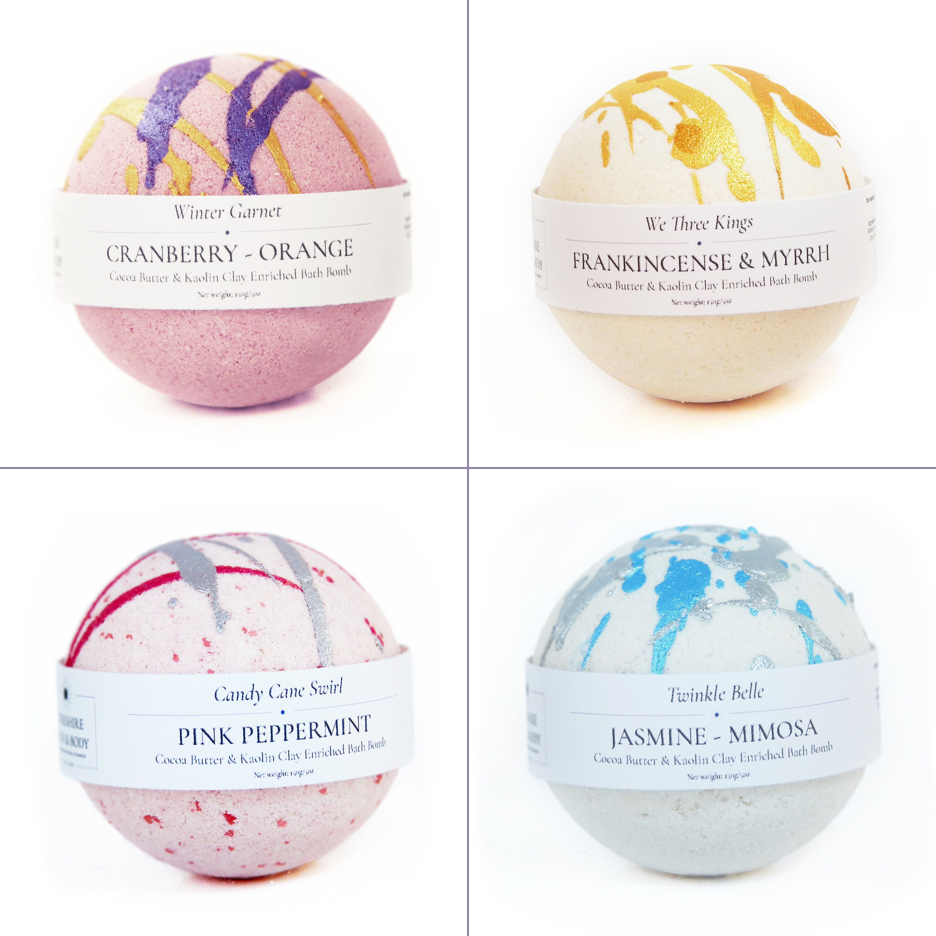 Set of 3 Luxury Bath Bombs Enriched With Cocoa Butter and - Etsy UK