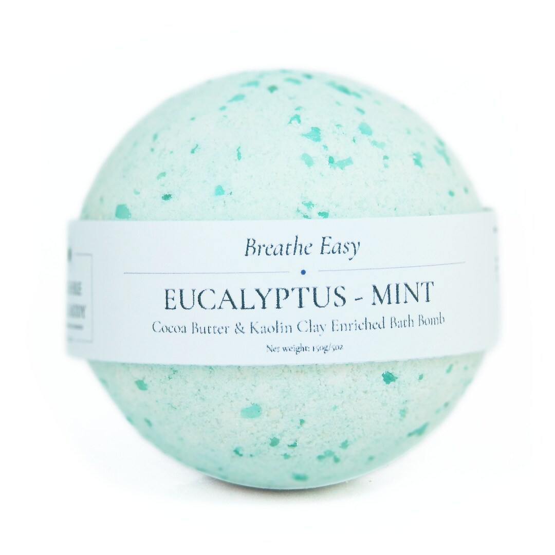 Eucalyptus Mint Bath Bomb Enriched With Cocoa Butter and Etsy
