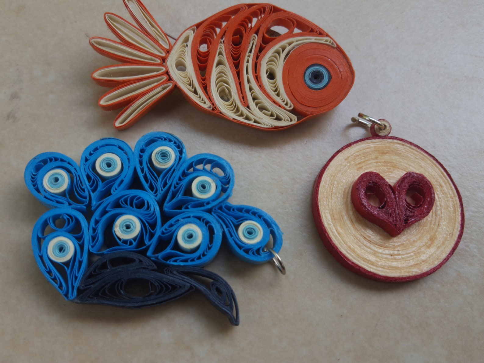 Hand Made Paper Quilling Key Tag With Key Chain Etsy