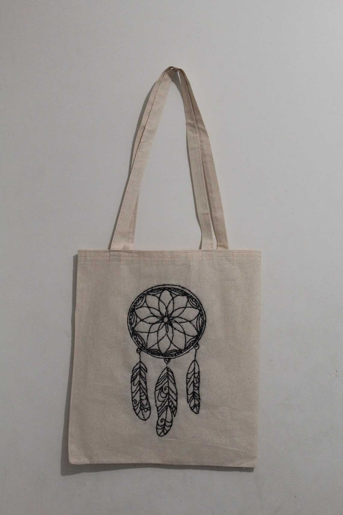 Dreamcatcher Design Handmade Tote Bag Organic Cotton | Etsy