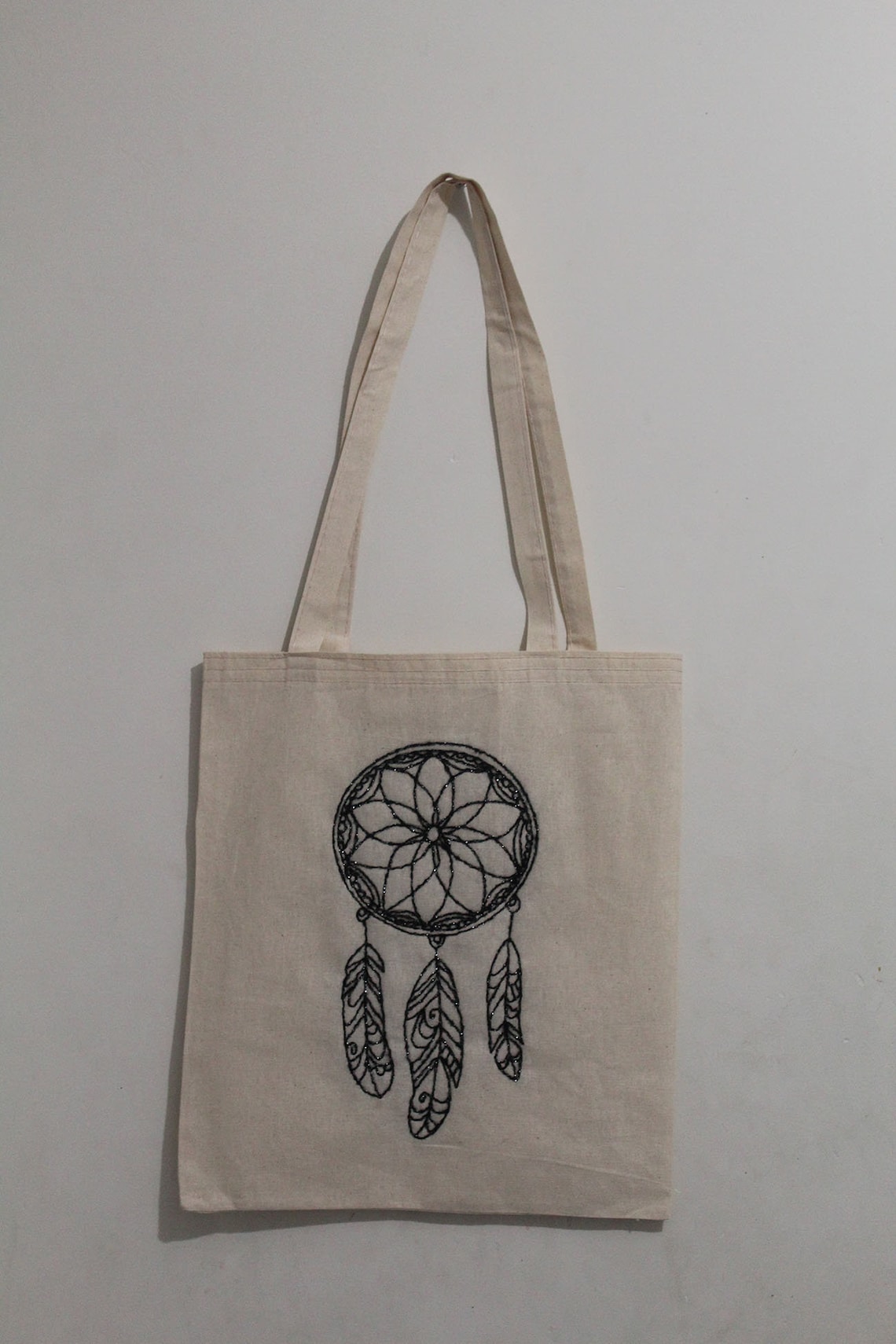 Dreamcatcher Design Handmade Tote Bag Organic Cotton Etsy