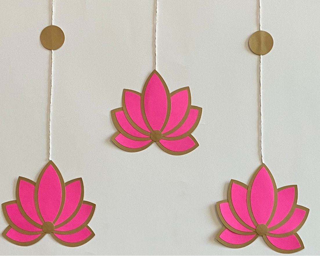 5 Handmade Eco friendly Lotus Flower Decoration Pooja Etsy