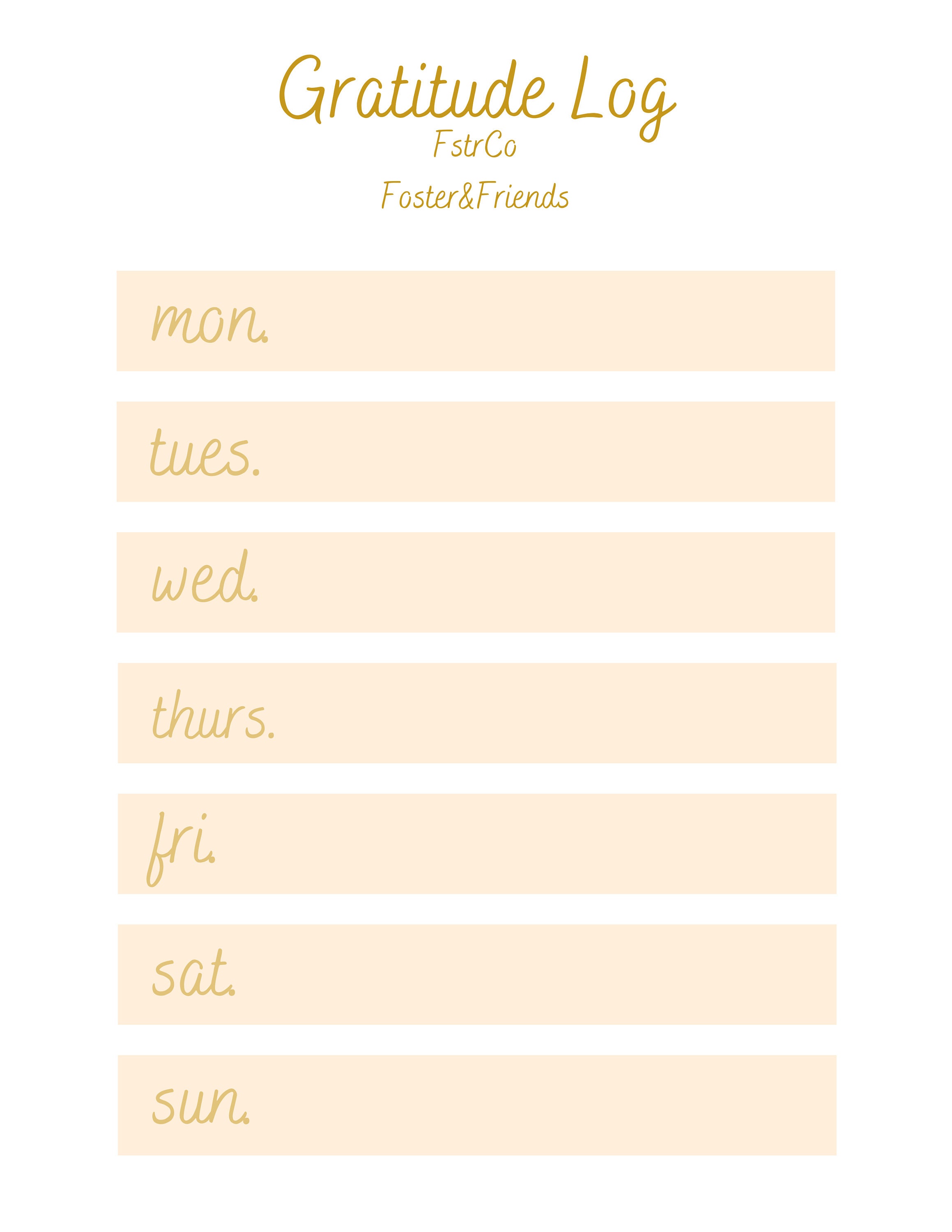 Printable Gratitude Template Etsy