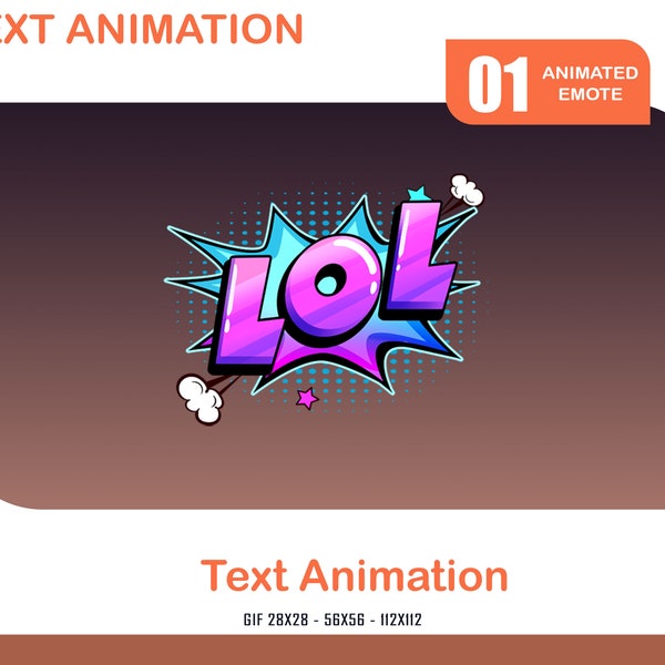 LOL Animated Emote, Twitch Text Animated Emote, LOL Animation Text Discord Youtube Emote, LOL Animated Emotes For Streamer Chat App