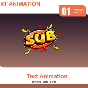 Animated SUB Emote: Twitch, Discord, YouTube (Digital Download)