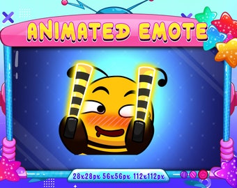 Bee Saber Light Animated Emote, Animated Bee Saber Light Twitch Discord Youtube Emote, Bee Saber Light Animated Emote For Streamer, Gamer