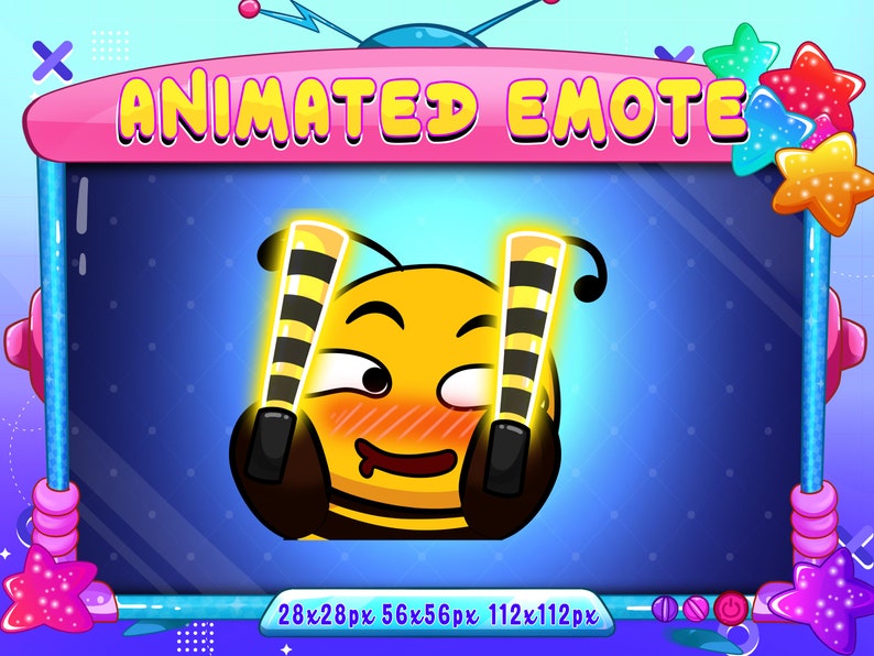 Bee Saber Light Animated Emote, Animated Bee Saber Light Twitch Discord Youtube Emote, Bee Saber Light Animated Emote For Streamer, Gamer image 1