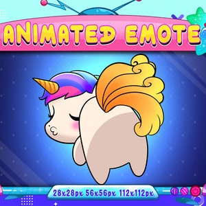 Twerking Unicorn Animated Emote: Twitch, Discord, Youtube (GIF)