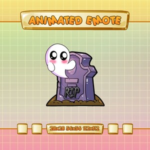 RIP Ghost Animated Emote: Twitch, Discord, Youtube (Digital Download)