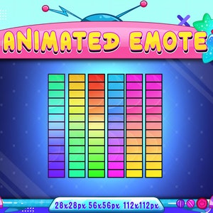 Geanimeerde emote Rainbow Music Bar: Twitch, Discord, YouTube (digitale download)