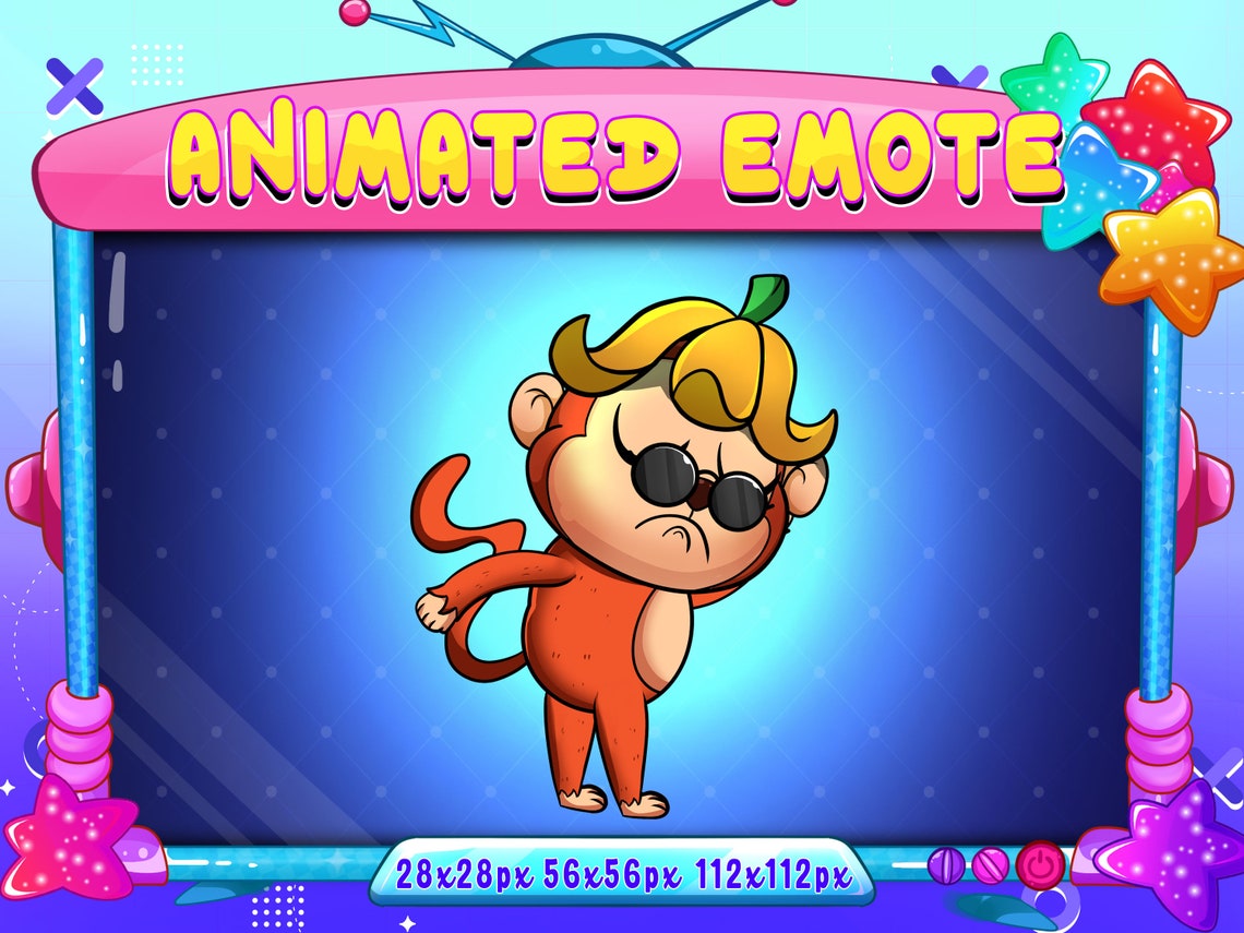 Monkey Moonwalk Animated Emote, Moneky Moonwalk Animated Twitch Discord