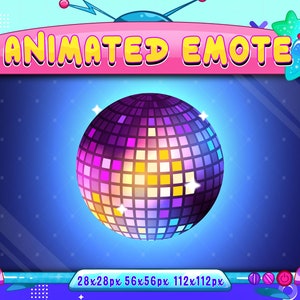Animated Disco Ball Emote: Twitch, Discord, Youtube (Digital Download)