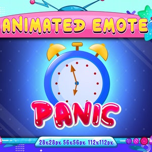 Panic Clock Animated Emote: Twitch, Discord, Youtube (GIF)