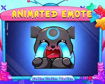 Crying Shiny Umbreon Animated Emote, Animated Shiny Umbreon Twitch Discord Youtube Emote, Crying Umbreon Animated Emote For Streamer, Gamer