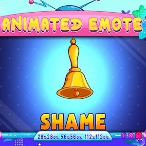 Shame Bell Animated Emote: Twitch, Discord, Youtube (GIF)