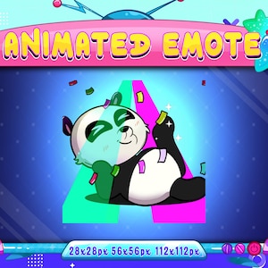 Leg Dance Panda Animiertes Emote, Animierter Tanzender Panda Twitch Discord Youtube Emote, Leg Dance Panda Animiertes Emote Für Streamer, Gamer