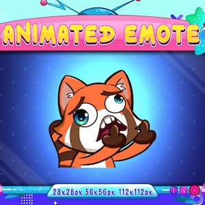 Red Panda Middle Finger Animated Emote: Twitch/Discord/Youtube (GIF)