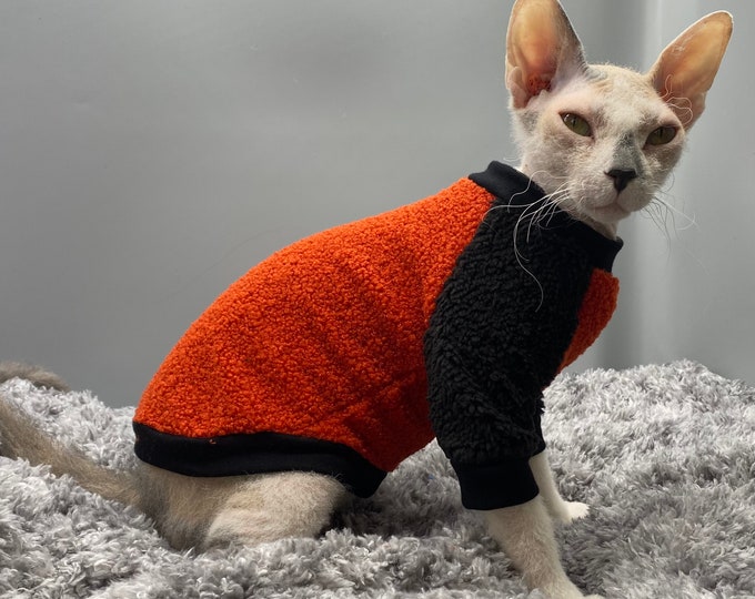 Long Sleeves Soft Teddy Fleece Cat and Dog Jumpers, Cats Clothes for ...