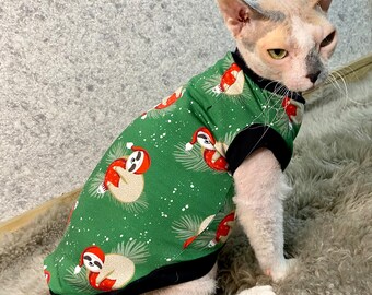 Maglione natalizio per gatti, vestiti per gatti Sphynx, vestiti per Sphynx, vestiti per gatti, vestiti per gatti senza pelo, vestiti per Sphynx, vestiti per Devon Rex, vestiti per gatti,