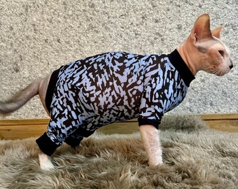 Pyjama pour chat tout en un, idéal pour la combinaison de récupération, rendez votre chat sphynx à la mode, combinaison pour chat