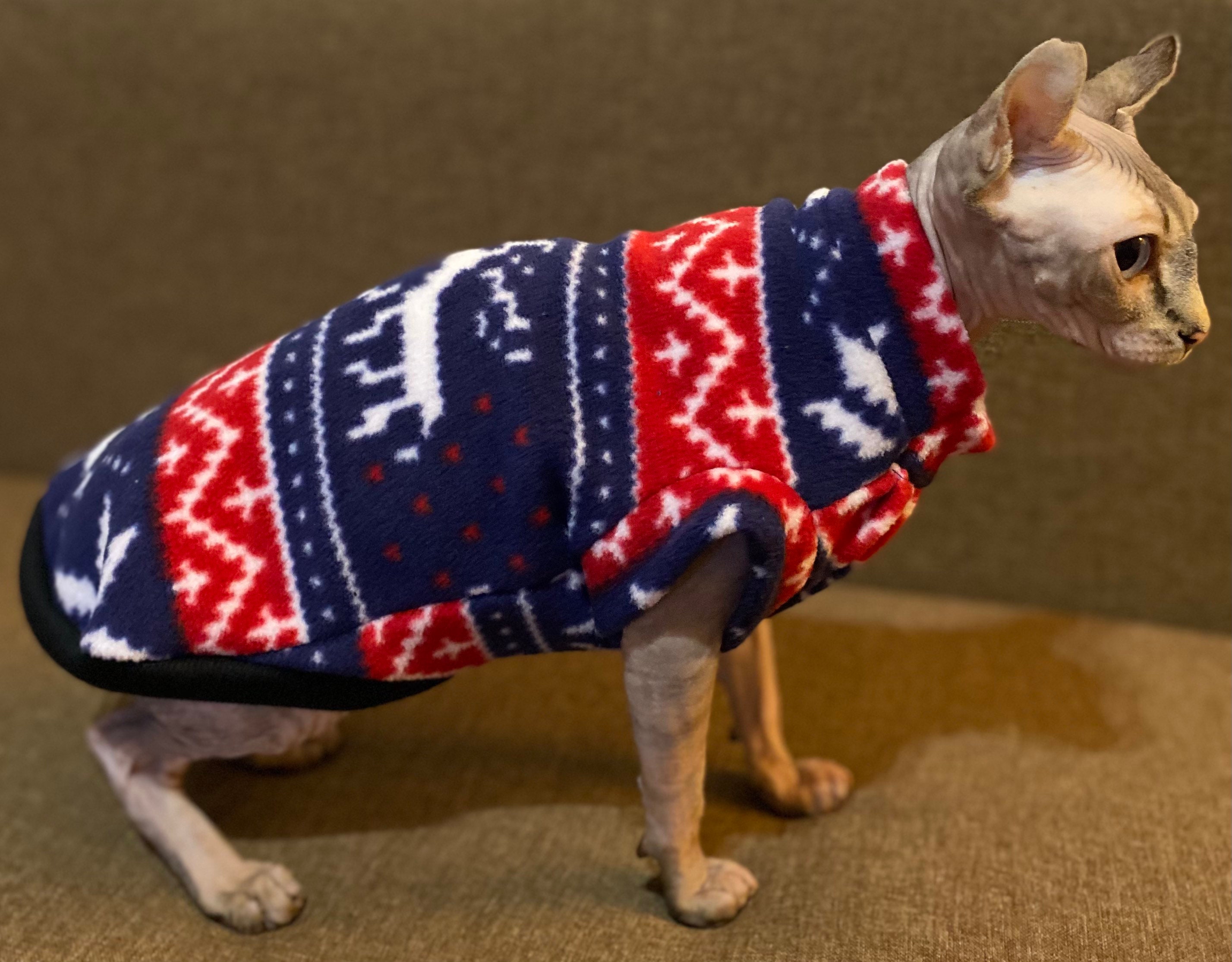 Winter Sphynx cat clothing cat jumper Condition is New Etsy
