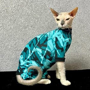 Sphynx cat clothes, sphynx jumper , all in one cat pyjamas , sphynx clothes, devon rex clothes, cat clothes, sphynx shirt