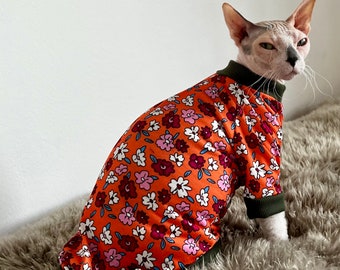 Cat Long Sleeve Turtleneck Sweatshirt and Hat Set - Etsy Canada