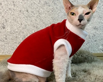 Regalo di Natale per gli amanti dei gatti, vestiti natalizi per gatti, abbigliamento per gatti Sphynx, maglione per gattini, vestiti per cani di taglia extra piccola