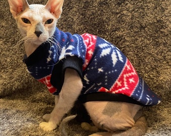 Maglioni natalizi per gatti e cani di piccola taglia, vestiti per gatti Sphynx, regalo di Natale per gatto, maglione per gatti, vestiti per gatti