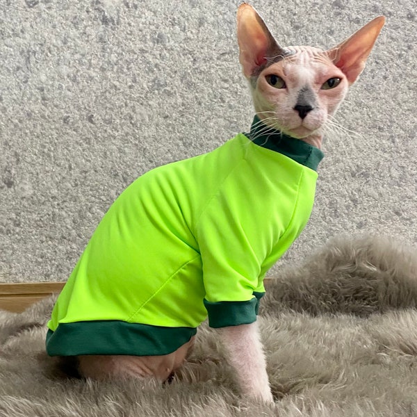 UV protection SPF50, long sleeves sphynx jumper, cat lover gift, cat lover, pet gift, cat shirt, small dog clothes, Puppy Clothing,
