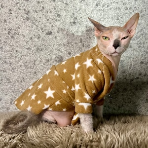Cute Cat Clothing Set - Robe, Sweatshirt, and Shirt for Sphynx Cats, Unique Gift Idea, Perfect Gift for Cat Mom, Sphynx Pet Clothes