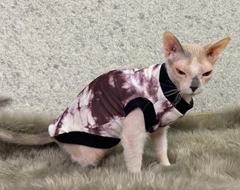Funny Cat Shirt: Tie Dye Pet Clothes, Cat Lover Gift