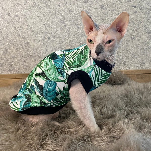 UV Sun Protection Sphynx Cat Top SPF 50 Cat Clothes