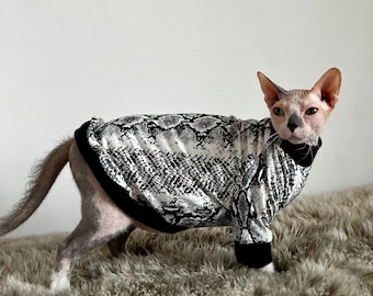 Vêtements pour chat Sphynx à manches longues - Cadeau parfait pour animal de compagnie et accessoires pour félins à la mode