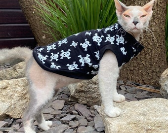 Halloween cats jumper. Halloween outfit Sphynx cat  small dog jumpers, hairless cat clothes, pets gift, cat clothes for cat