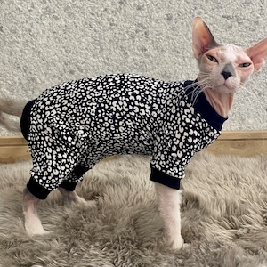 Sphynx cat clothes, sphynx jumper , all in one cat pyjamas , sphynx clothes, devon rex clothes, cat clothes, sphynx shirt