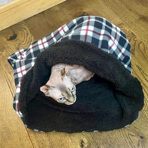 Snuggle Sack Small Pet Bed,Soft Fleece Snuggle Pouch bed for Small Animals, Cats, Guinea Pigs, Hamsters,  Hedgehog, Ferrets, Rats,
