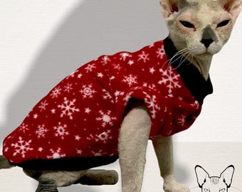 Christmas cat and small dog jumpers,Sphynx cat clothes, Christmas gift for cat, Cat sweater, Cat clothes for cat