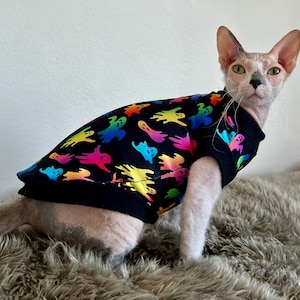 Sphynx Cat Jumper: Soft Jersey Cotton Clothes, Small Dog Sweater