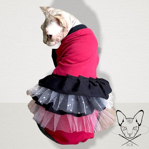 Baumwoll-Shirt Für Sphynx & Haarlose Katzen – ärmellose Weste, Gestreift, Für Sommer & Wärmeschutz (Gr. M)