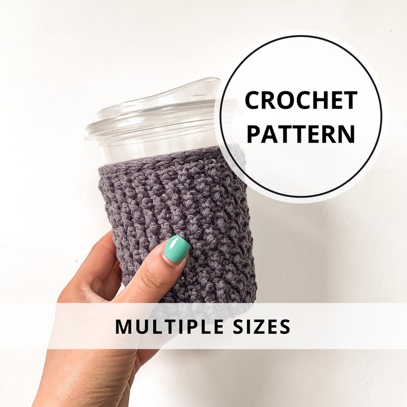 Summer Drink Cozy Crochet Pattern/Can Cozy Crochet Pattern/Slim Can Cozy Pattern/Starbucks Drink Cozy/Iced Coffee Sleeve Pattern image 1