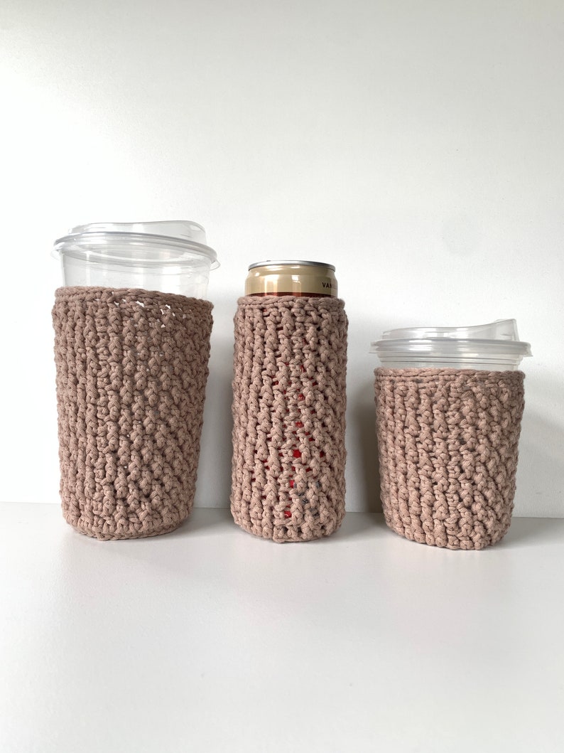 Summer Drink Cozy Crochet Pattern/Can Cozy Crochet Pattern/Slim Can Cozy Pattern/Starbucks Drink Cozy/Iced Coffee Sleeve Pattern image 6