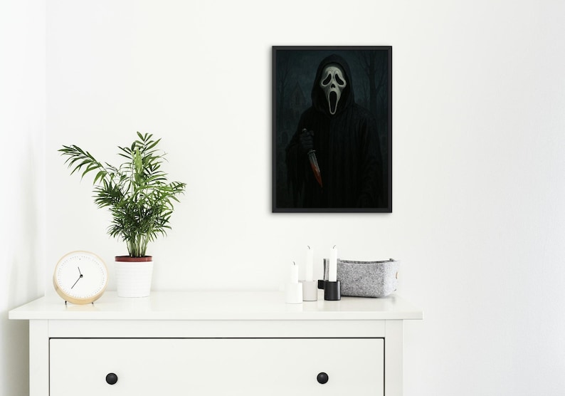 Scream Movie Poster: Spooky Halloween Wall Art (Digital Product) image 3