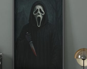 Scream Movie Poster: Spooky Halloween Wall Art (Digital Product)