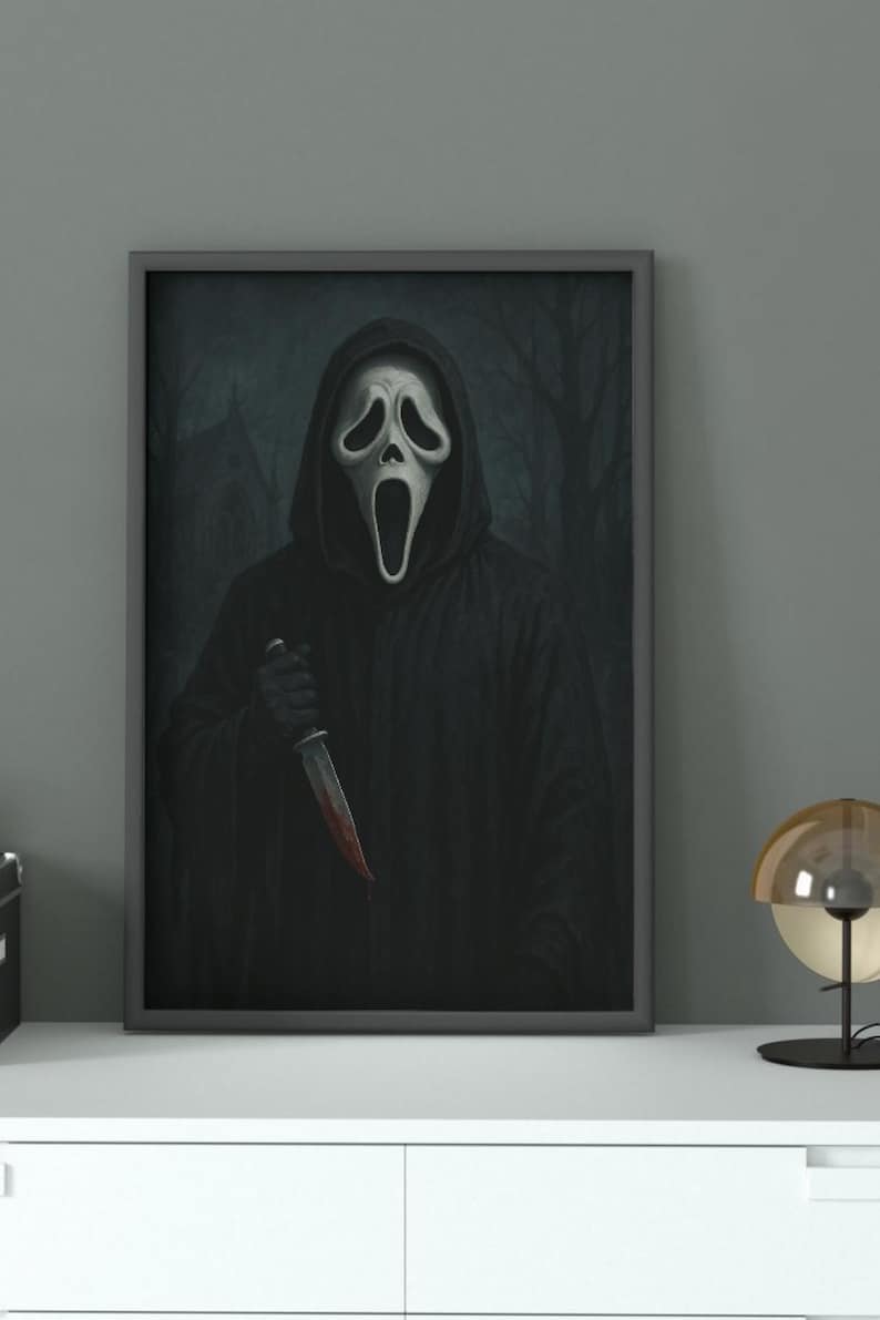 Scream Movie Poster: Spooky Halloween Wall Art (Digital Product) image 1